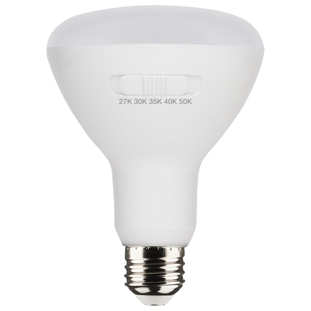 8.5 Watt BR30 LED; Medium Base; CCT Selectable; White Finish; 90 CRI; 120 Volt; 6 Pack