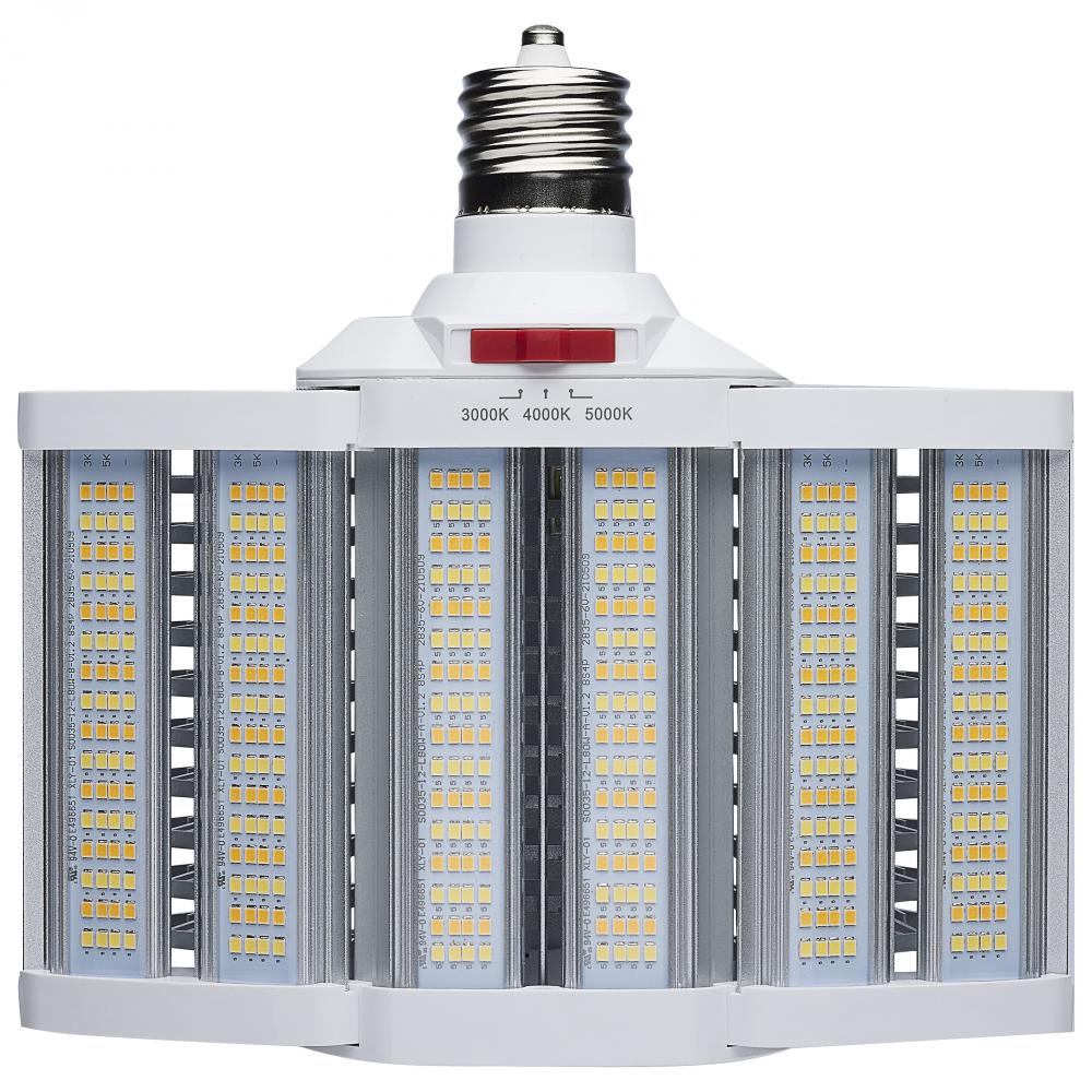 LED Shoe Box Lamp; 60/70/80 Wattage Selectable; 3K/4K/5K CCT Selectable; 120-277 Volt; White Finish