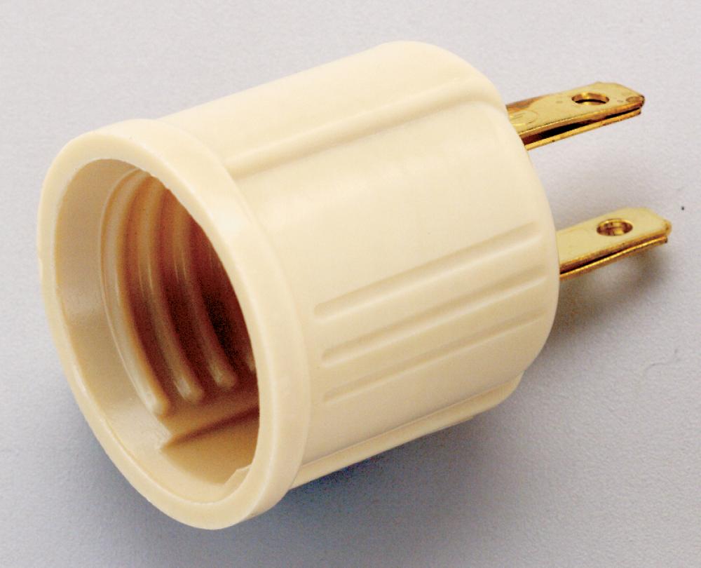 Bakelite Socket Adapter; Ivory Finish