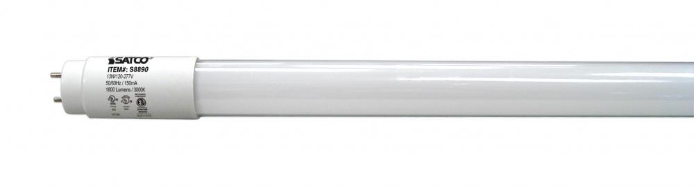 13 Watt T8 LED; Medium bi-pin base; 3000K; 50000 Hours; 1800 Lumens; Type A/B; Ballast Dependant or