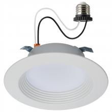Satco Products Inc. S11800R1 - 6.7 Watt LED Downlight Retrofit; 4 Inches; CCT Selectable; Round; White Finish; 120 Volt
