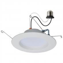 Satco Products Inc. S11825R1 - 13.7 Watt LED Downlight Retrofit; 5-6 Inches; CCT Selectable; Round; White Finish; 120 Volt