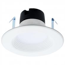 Satco Products Inc. S11838 - 6.5 Watt LED Downlight Retrofit; 4 Inch Baffle; CCT Selectable; 12 Volts; Matte White Finish