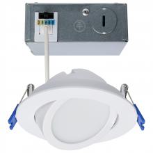 Satco Products Inc. S11878 - 11 Watt; 4"; Directional Low-Profile Downlight; CCT Selectable; 120 Volt; White Finish