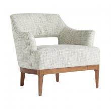 Arteriors Home 8151 - Laurette Chair Moonlight Grid Chenille Dark Walnut