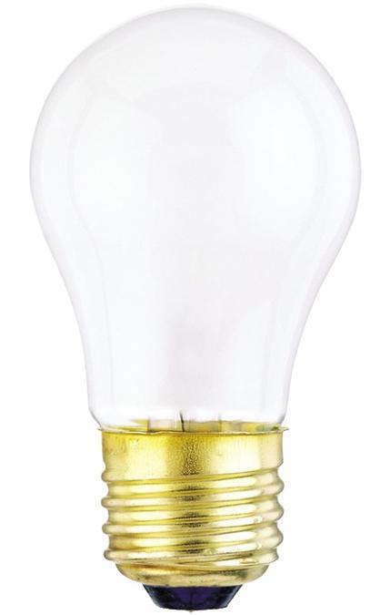 40W A15 Incandescent Appliance Frost E26 (Medium) Base, 130 Volt, Box, 2-Pack