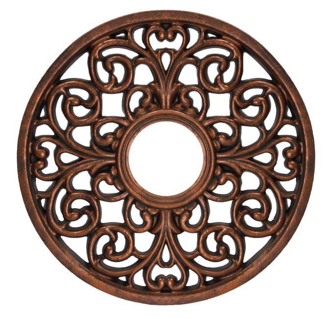 Round Parisian Scroll Antique Bronze Finish