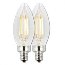 Westinghouse 5062100 - 4.5W B11 Filament LED Dimmable Clear 2700K E12 (Candelabra) Base, 120 Volt, Card, 2-Pack