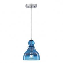 Westinghouse 6119000 - Mini Pendant Brushed Nickel Finish Sapphire Glass