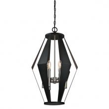 Westinghouse 6367700 - 6 Light Chandelier Matte Black Finish Dark Pewter Accents