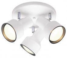 Westinghouse 6632600 - 10 in. 3 Light Multi-Directional Flush Off White Finish