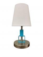 House of Troy B208-SN/AZ - Bryson Mini Satin Nickel And Azure Accent Lamp