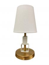 House of Troy B208-WB/WT - Bryson Mini Weathered Brass And White Accent Lamp