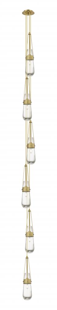 Milan - 6 Light - 6 inch - Brushed Brass - Multi Pendant