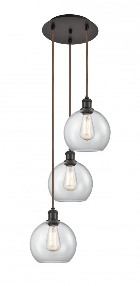 Athens - 3 Light - 15 inch - Oil Rubbed Bronze - Cord Hung - Multi Pendant