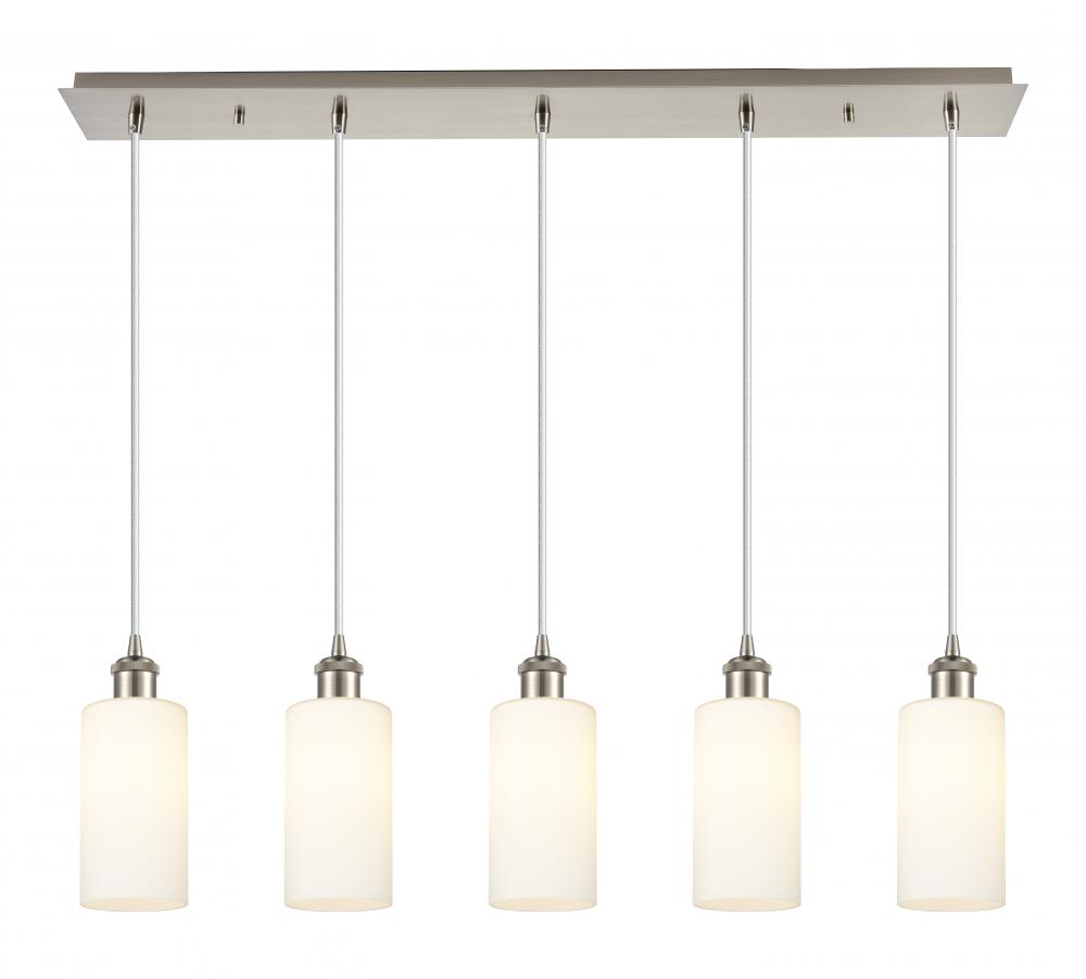 Crown Point - 5 Light - 37 inch - Brushed Satin Nickel - Linear Pendant