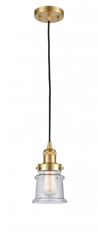 Canton - 1 Light - 5 inch - Satin Gold - Cord hung - Mini Pendant