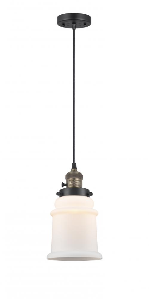 Canton - 1 Light - 6 inch - Black Antique Brass - Cord hung - Mini Pendant