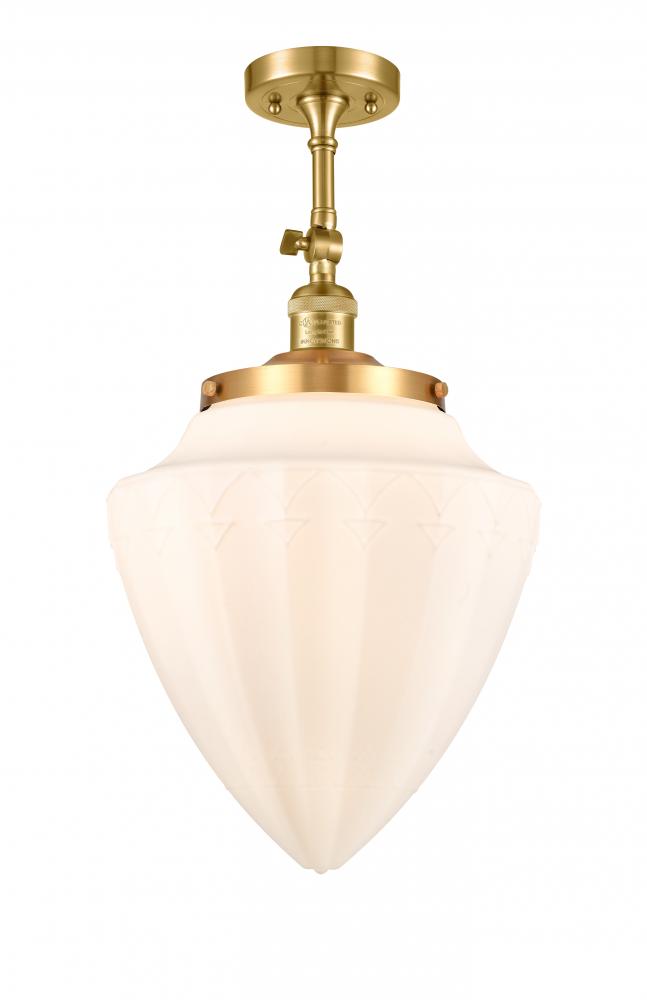 Beacon - 1 Light - 12 inch - Satin Gold - Semi-Flush Mount