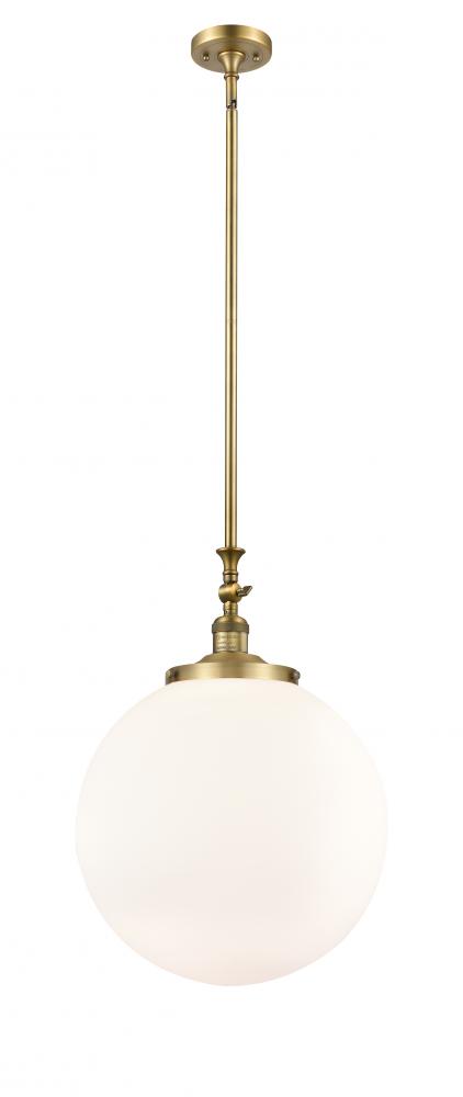 Beacon - 1 Light - 12 inch - Brushed Brass - Stem Hung - Mini Pendant