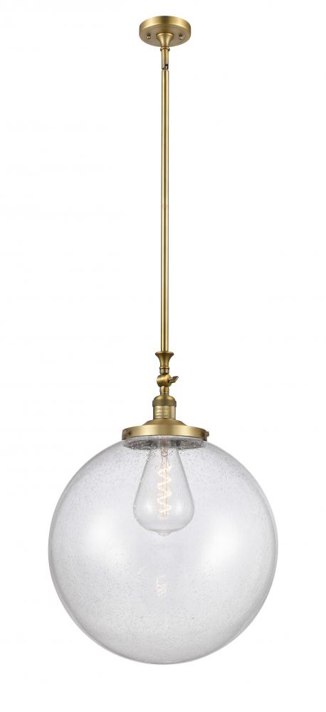 Beacon - 1 Light - 12 inch - Brushed Brass - Stem Hung - Mini Pendant