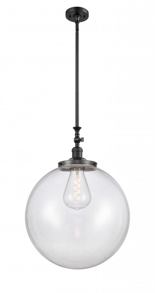 Beacon - 1 Light - 12 inch - Matte Black - Stem Hung - Mini Pendant