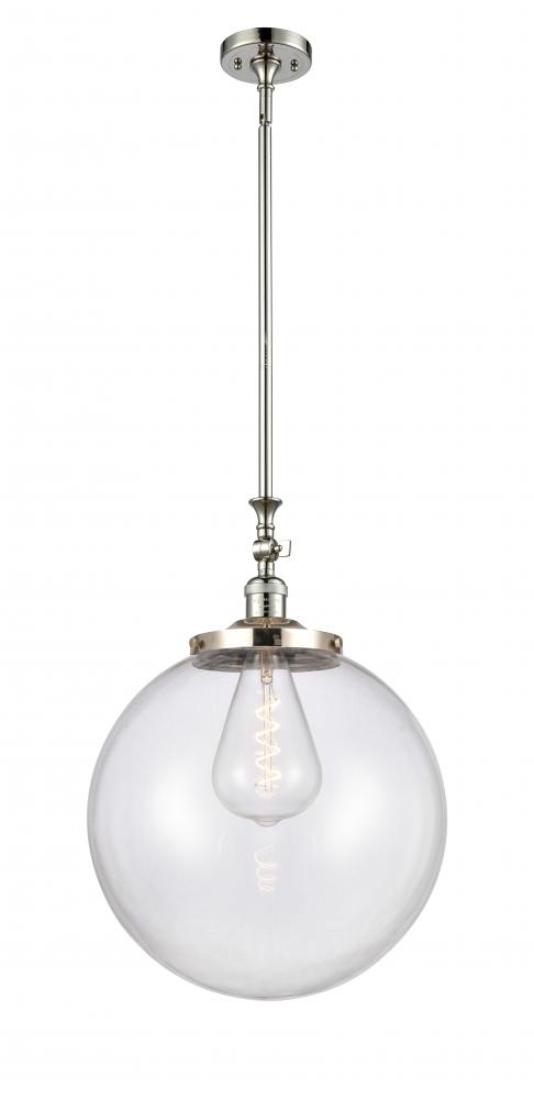 Beacon - 1 Light - 12 inch - Polished Nickel - Stem Hung - Mini Pendant