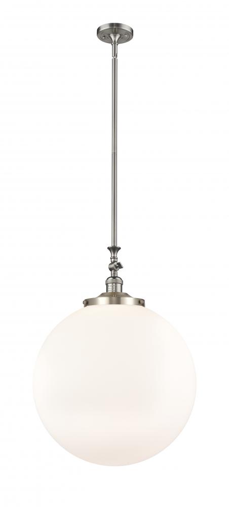 Beacon - 1 Light - 12 inch - Brushed Satin Nickel - Stem Hung - Mini Pendant