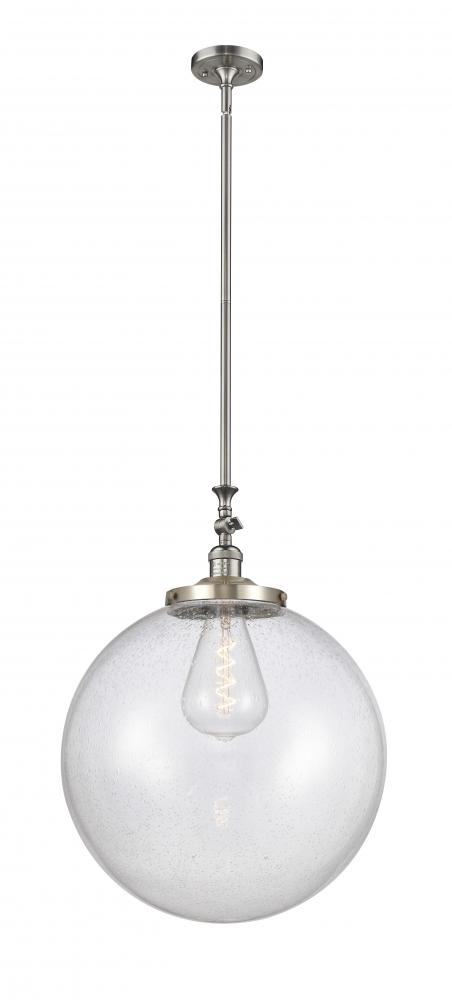 Beacon - 1 Light - 12 inch - Brushed Satin Nickel - Stem Hung - Mini Pendant