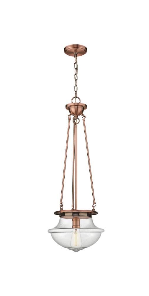 Oxford - 1 Light - 12 inch - Antique Copper - Pendant