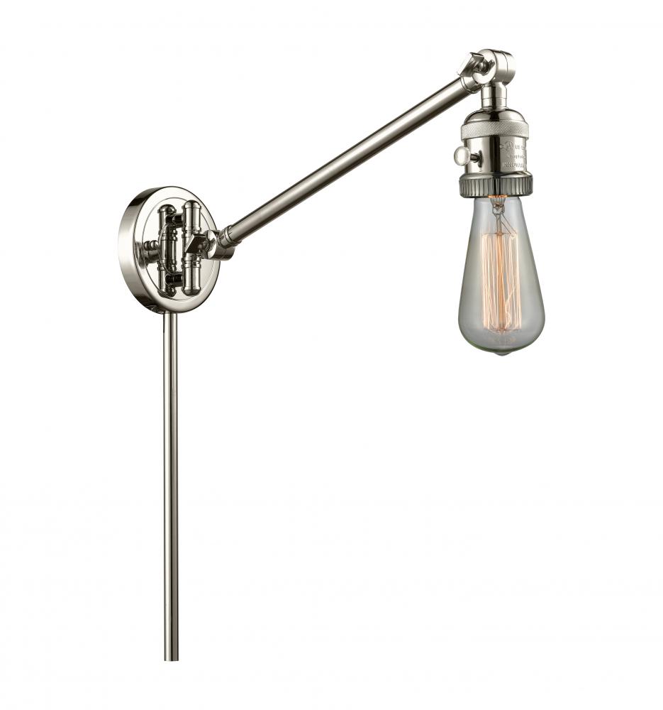 Bare Bulb - 1 Light - 5 inch - Polished Nickel - Swing Arm