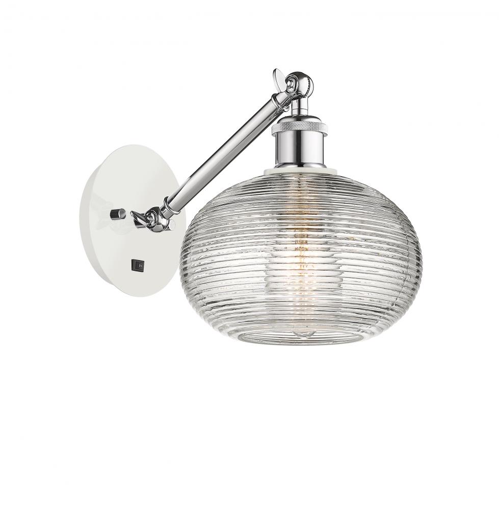 Ithaca - 1 Light - 8 inch - White Polished Chrome - Sconce
