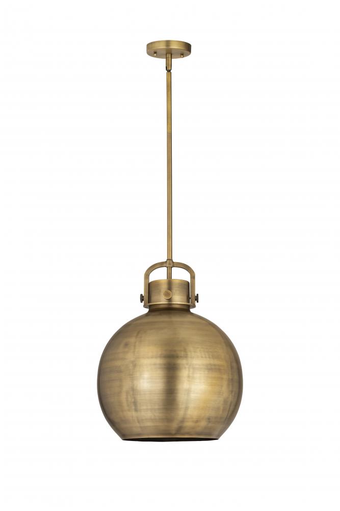 Newton Sphere - 1 Light - 14 inch - Brushed Brass - Pendant