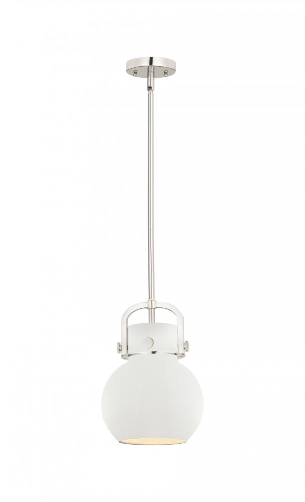 Newton Sphere - 1 Light - 8 inch - Polished Nickel - Mini Pendant