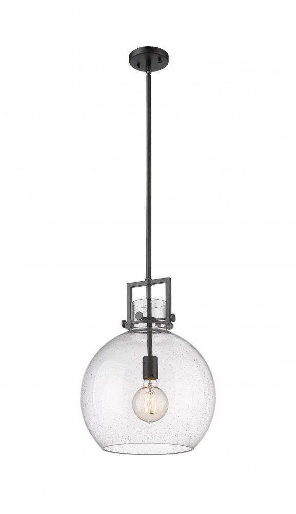 Newton Sphere - 1 Light - 14 inch - Matte Black - Pendant