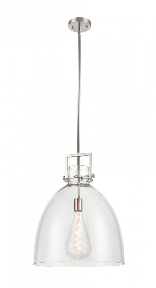 Newton Bell - 1 Light - 16 inch - Satin Nickel - Pendant