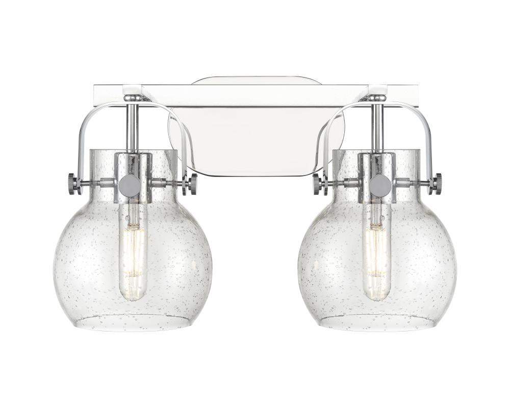 Pilaster II Sphere - 2 Light - 17 inch - Polished Chrome - Bath Vanity Light