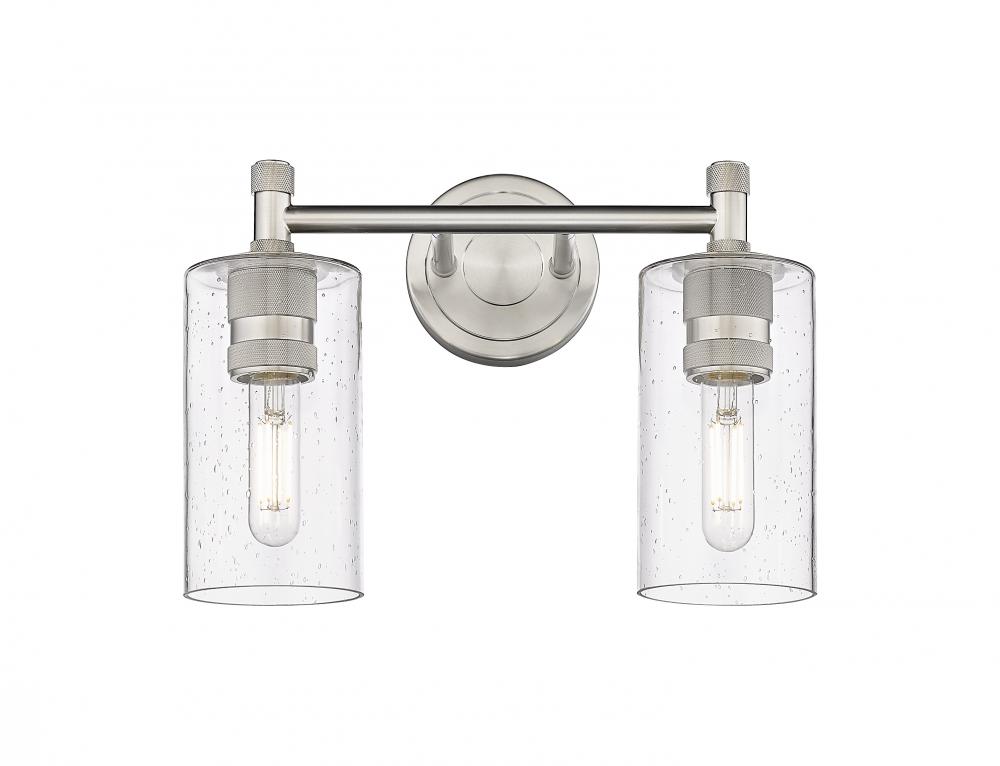 Crown Point - 2 Light - 14 inch - Satin Nickel - Bath Vanity Light