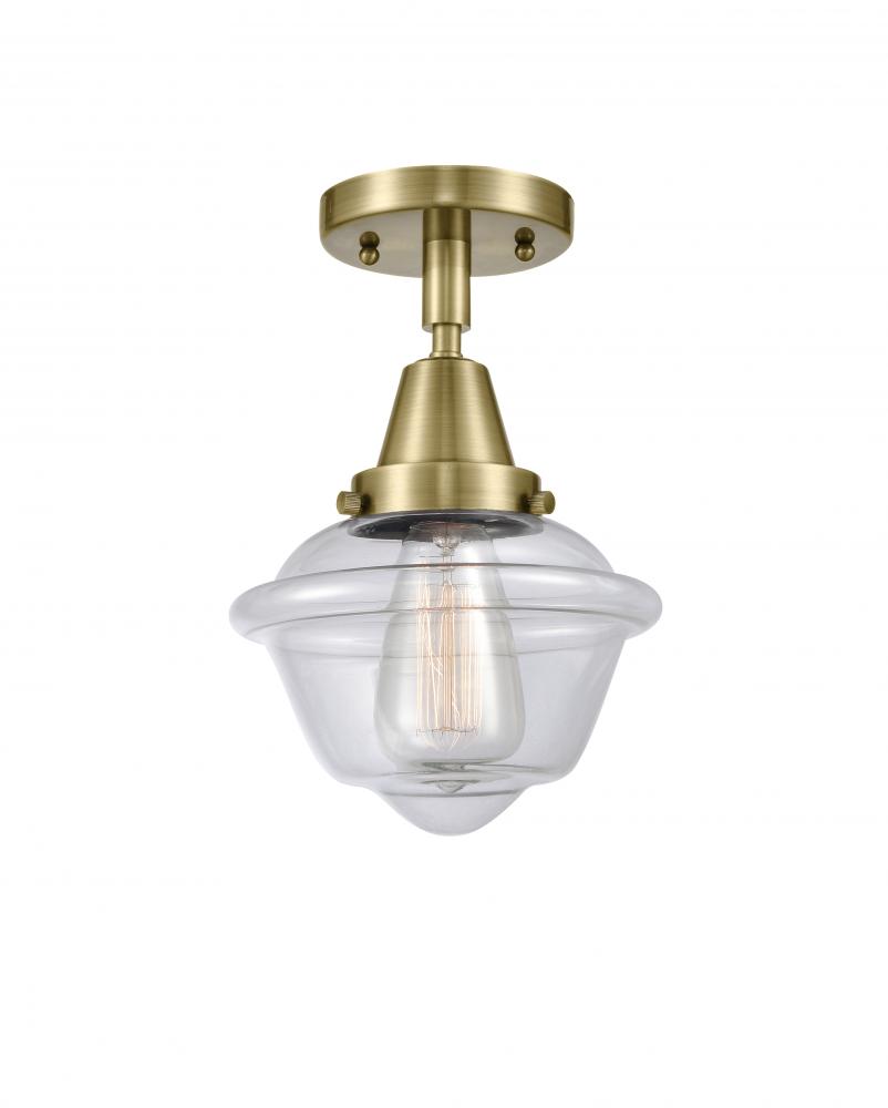 Oxford - 1 Light - 8 inch - Antique Brass - Flush Mount