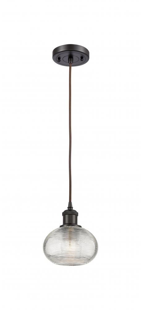 Ithaca - 1 Light - 6 inch - Oil Rubbed Bronze - Cord hung - Mini Pendant