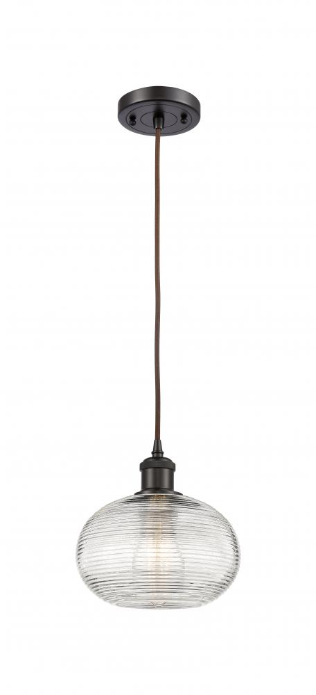 Ithaca - 1 Light - 8 inch - Oil Rubbed Bronze - Cord hung - Mini Pendant