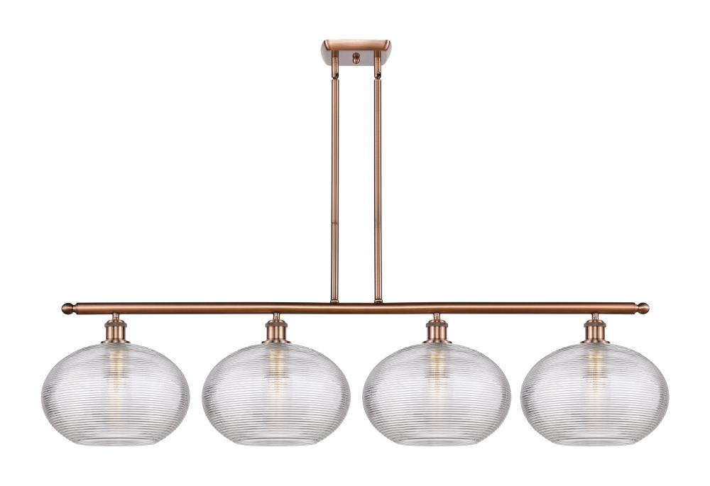 Ithaca - 4 Light - 50 inch - Antique Copper - Cord hung - Island Light