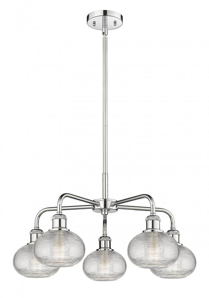 Ithaca - 5 Light - 24 inch - Polished Chrome - Chandelier