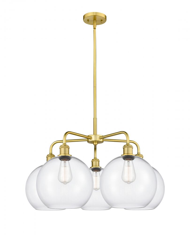 Athens - 5 Light - 28 inch - Satin Gold - Chandelier