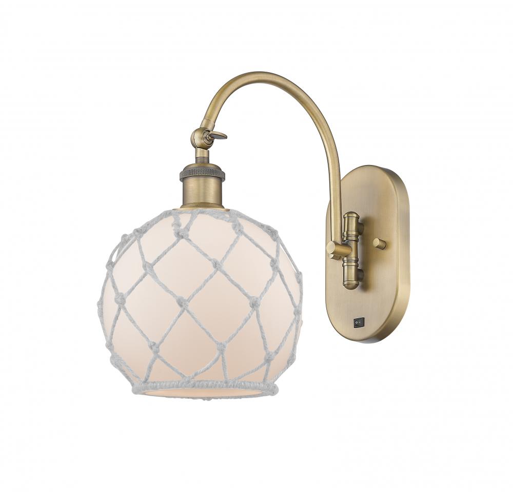 Farmhouse Rope - 1 Light - 8 inch - Brushed Brass - Sconce