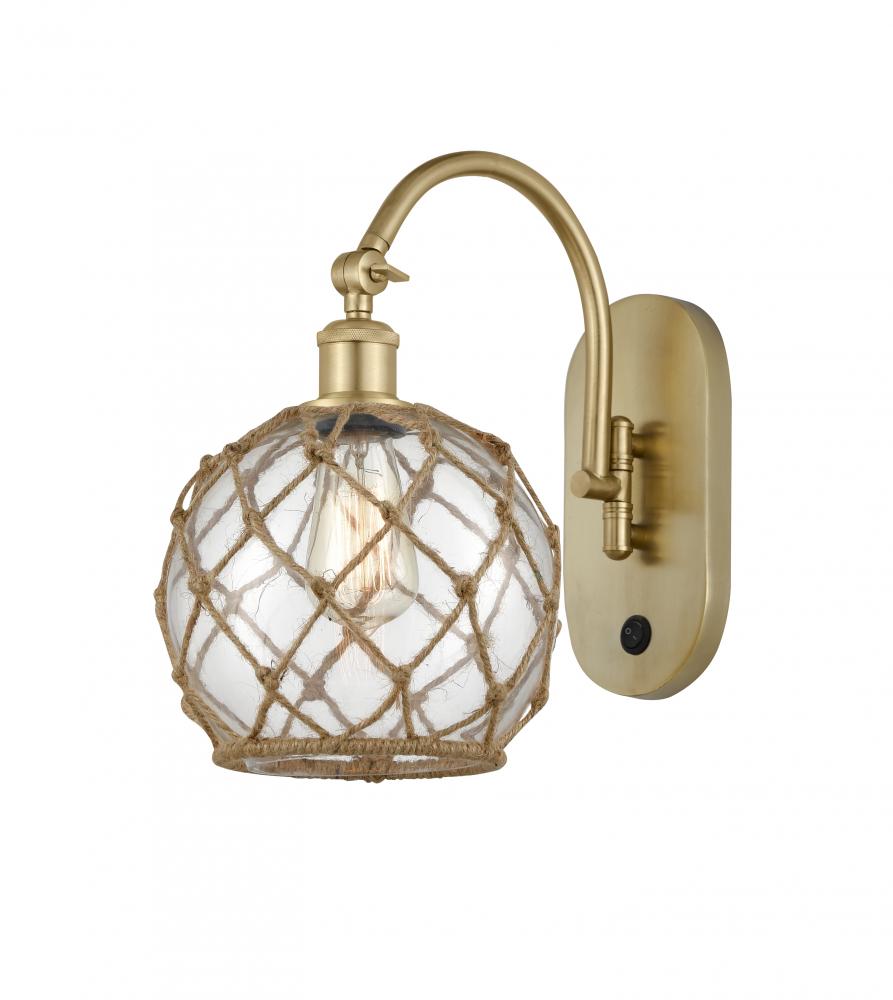 Farmhouse Rope - 1 Light - 8 inch - Satin Gold - Sconce