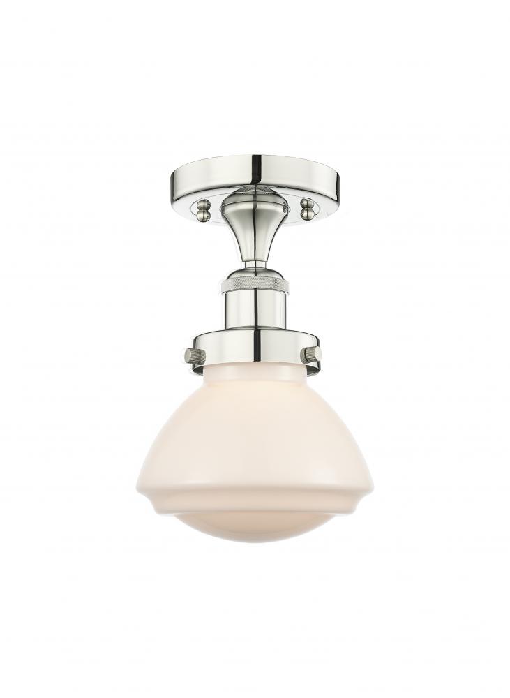 Olean - 1 Light - 7 inch - Polished Nickel - Semi-Flush Mount