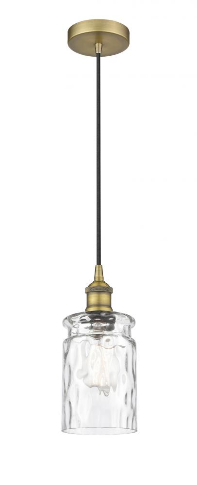 Candor - 1 Light - 5 inch - Brushed Brass - Cord hung - Mini Pendant