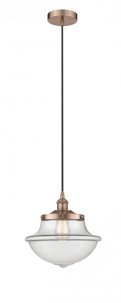 Oxford - 1 Light - 12 inch - Antique Copper - Mini Pendant