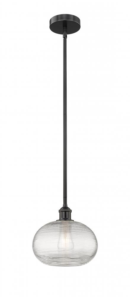 Ithaca - 1 Light - 10 inch - Matte Black - Cord hung - Mini Pendant